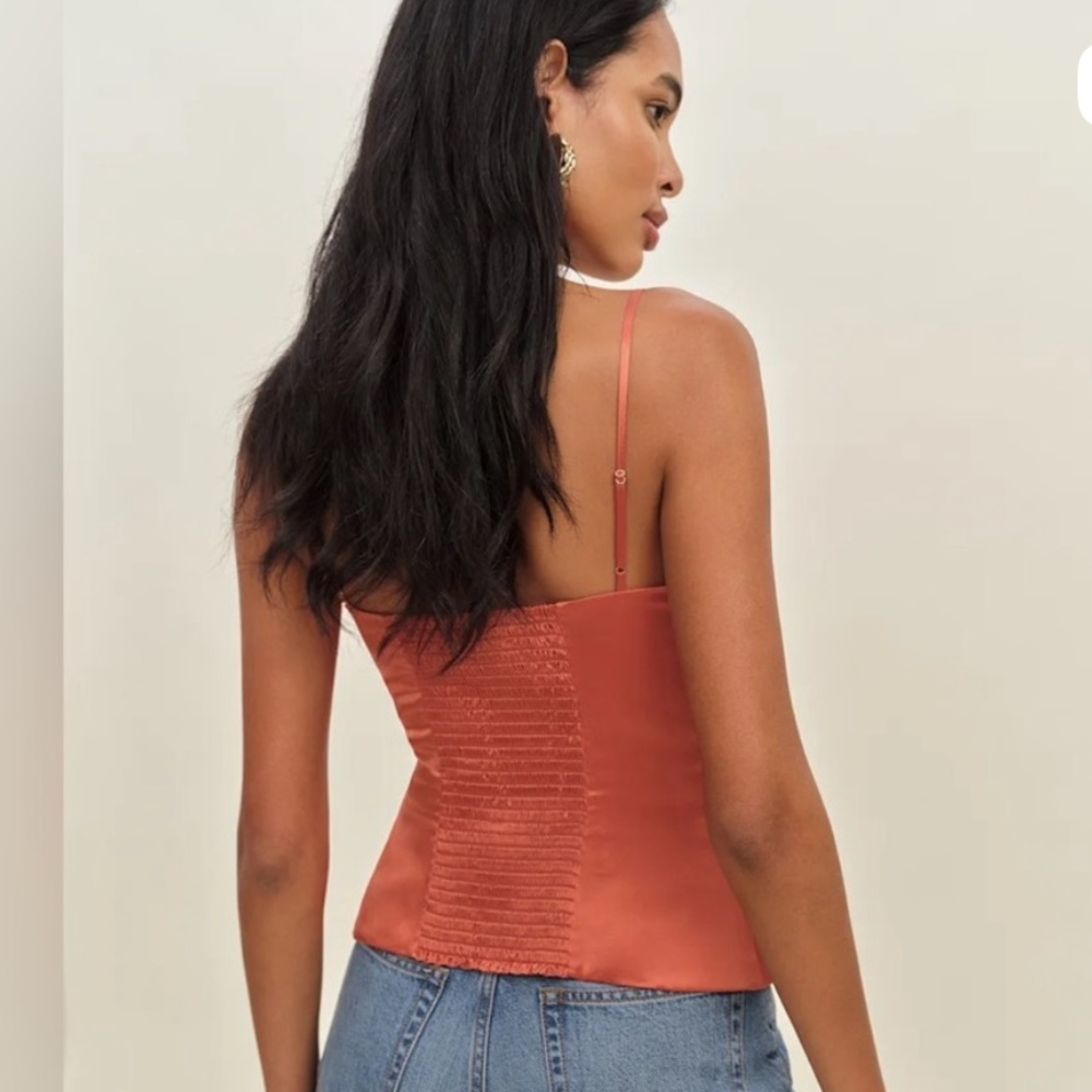 Reformation Lumi Tank in Red Coral